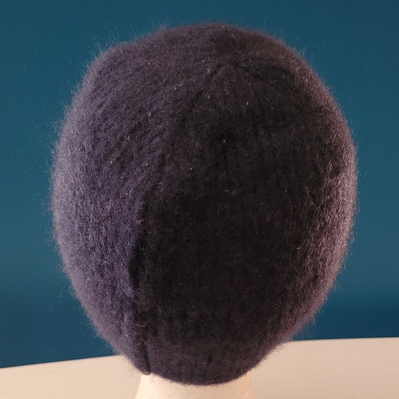 Saks Fifth Avenue 100% Cashmere Blue Beanie Soft Hat - Picture 5 of 10